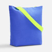 Шопер B5, синий с широкими желтыми ручками