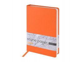 Ежедневник с каменной бумагой недатированный А5 Carrara, оранжевый