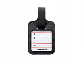 Бирка для багажа WENGER, черная, полиуретан, 9 x 14 x 1 см