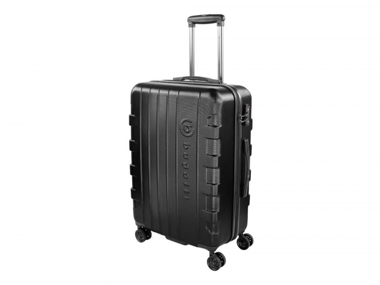 Чемодан BUGATTI Galatea, чёрный, поликарбонат / АБС-пластик, 46х27,5х67 см, 65 л