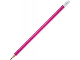 Карандаш деревянный COUVET с ластиком, фуксия
