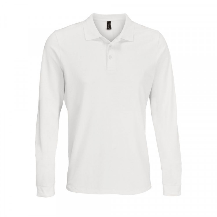 Рубашка поло с длинным рукавом Prime LSL, белая