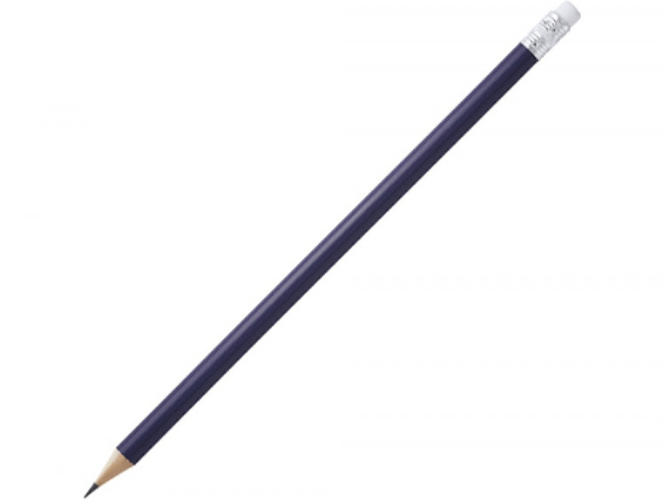 Карандаш деревянный COUVET с ластиком, темно-синий