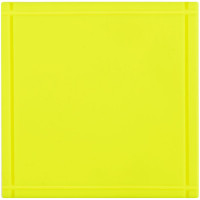 Лейбл из ПВХ Dzeta, L, желтый неон