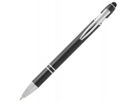 Kish шариковая ручка с серебристой отделкой - сплошной черный (синие чернила)