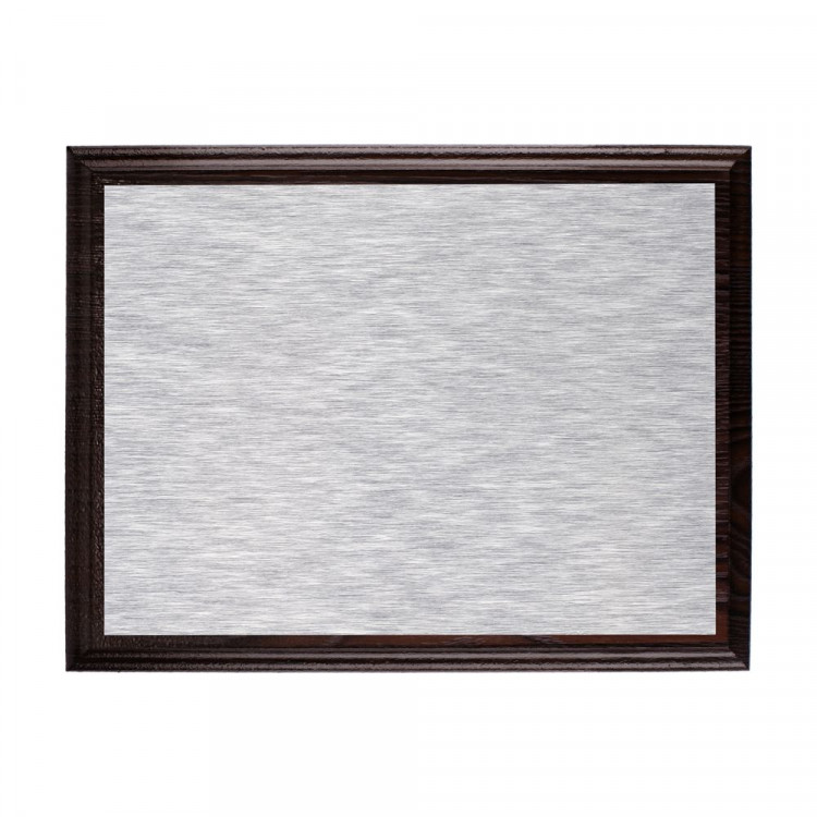 Плакетка Plaque, малая, венге с серебристой пластиной