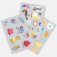 Наклейки из ПВХ Sticker Pack на заказ, S