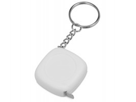 Брелок-рулетка 1м Block, белый