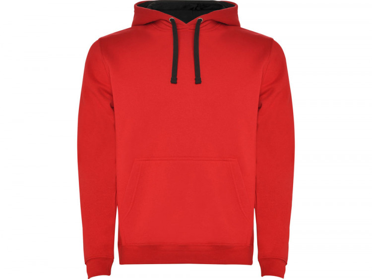 Толстовка с капюшоном Urban мужская, красный/черный
