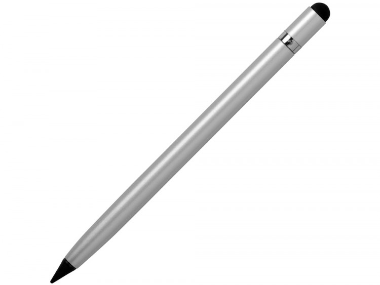 Вечный карандаш Eternal со стилусом и ластиком, серебристый