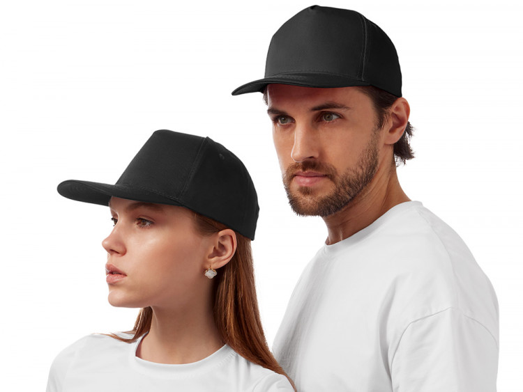 Бейсболка Mix 5-ти панельная 180 гр, черный