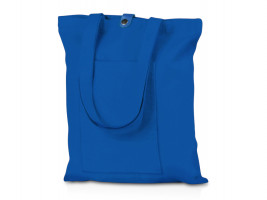 Сумка Clip из хлопка 340 г/м2 с застежкой из экокожи, синий