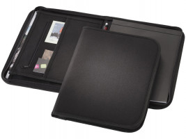 Папка А4 Berkeley на молнии с блокнотом, черный