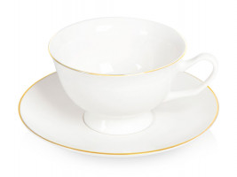 Чайная пара с золотой каймой, 200мл