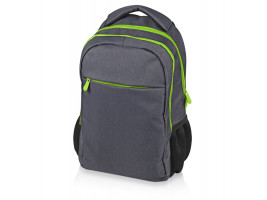 Рюкзак Metropolitan, серый с зеленой молнией