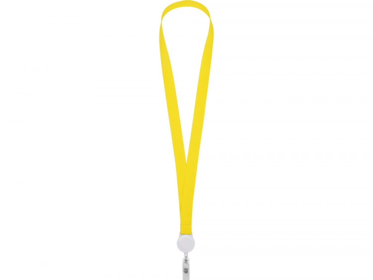 Ланьярд с ретрактором, желтый