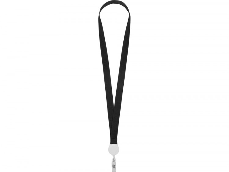Ланьярд с ретрактором, черный