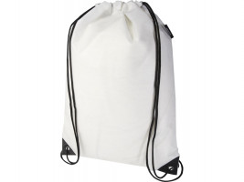 Рюкзак-мешок  на шнурке Evergreen из переработанного нетканого материала, белый