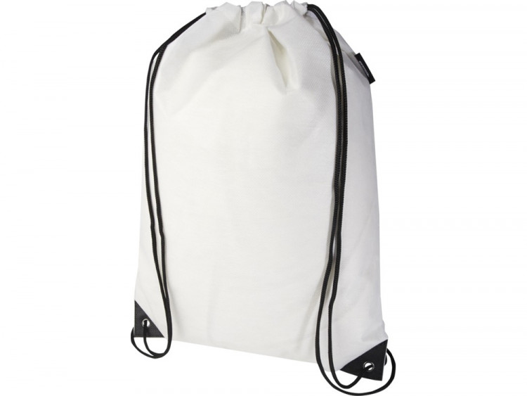 Рюкзак-мешок на шнурке Evergreen из переработанного нетканого материала, белый