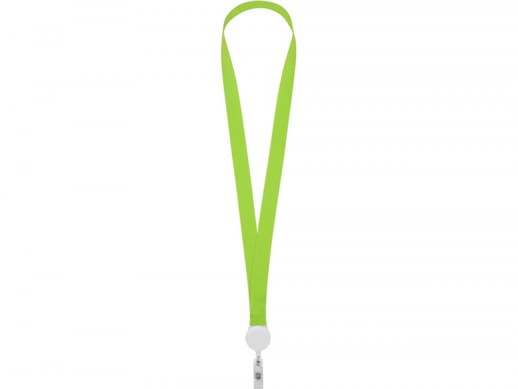 Ланьярд с ретрактором, зеленое яблоко