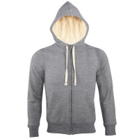 Толстовка "Sherpa", серый меланж_L, 80% хлопок, 20% полиэстер, мольтон 280 г/м2