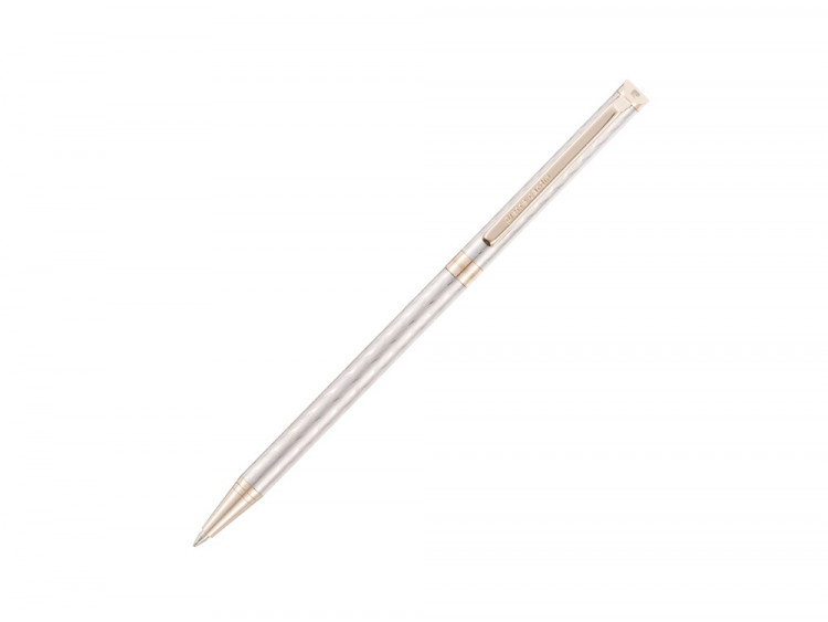 Ручка шариковая Pierre Cardin SLIM. Цвет - серебристый. Упаковка Е