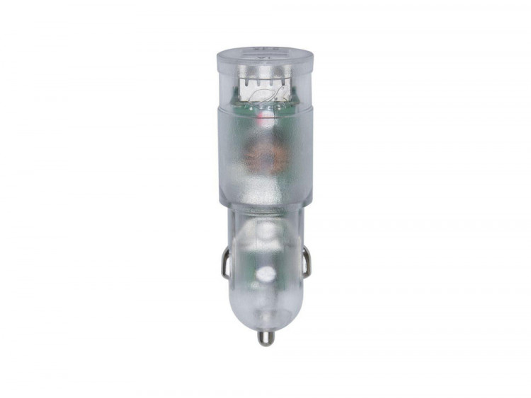 Автомобильное зарядное устройство VA4225 с кабелем MFi Lightning, прозрачный