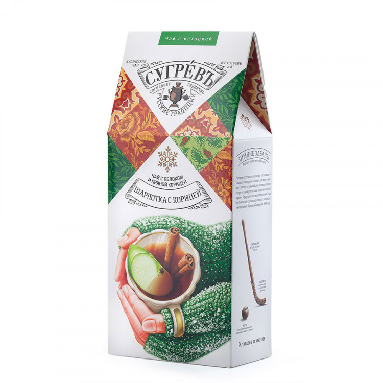 Чай со специями из серии "СУГРЕВЪ Согревающий"  "Шарлотка с корицей" 60 гр.