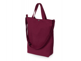 Сумка Helfer из хлопка на кнопке с регулирующейся лямкой, бордовый