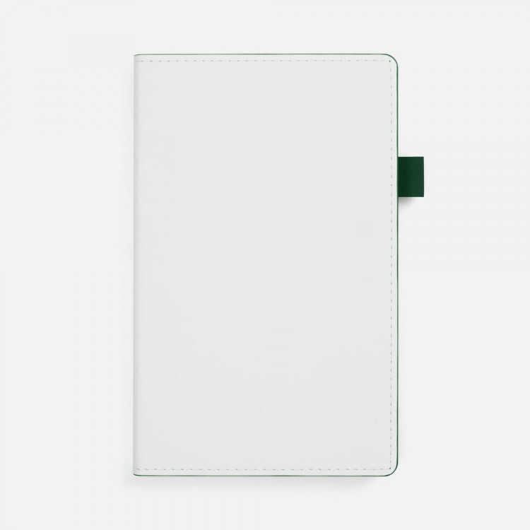 Ежедневник White Shall, недатированный, бело-зеленый