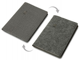 Двустороннее портфолио из рпет-фетра и искусственной кожи Felt, серый