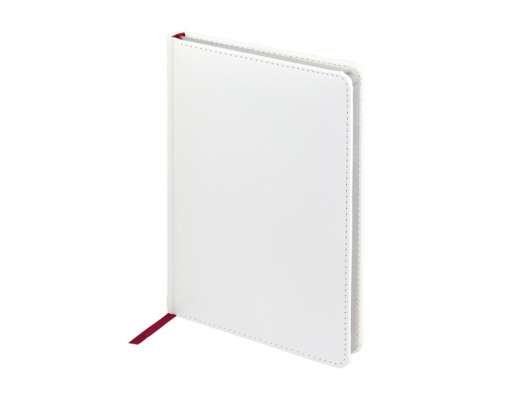 Ежедневник недатированный А5 Sidney Nebraska, белый (серебряный обрез)