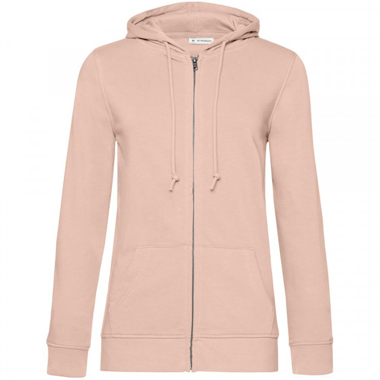 Толстовка на молнии с капюшоном женская BNC Inspire (Organic), розовая