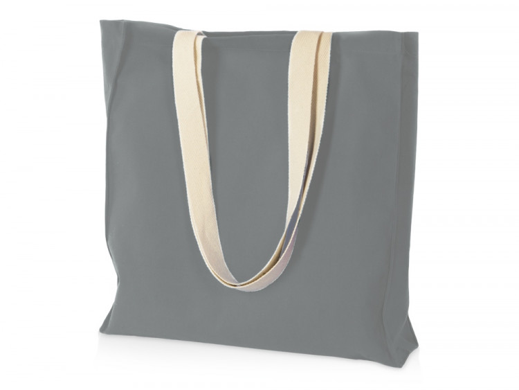 Сумка Donny из хлопка с донной складкой и парусиновыми ручками, серый