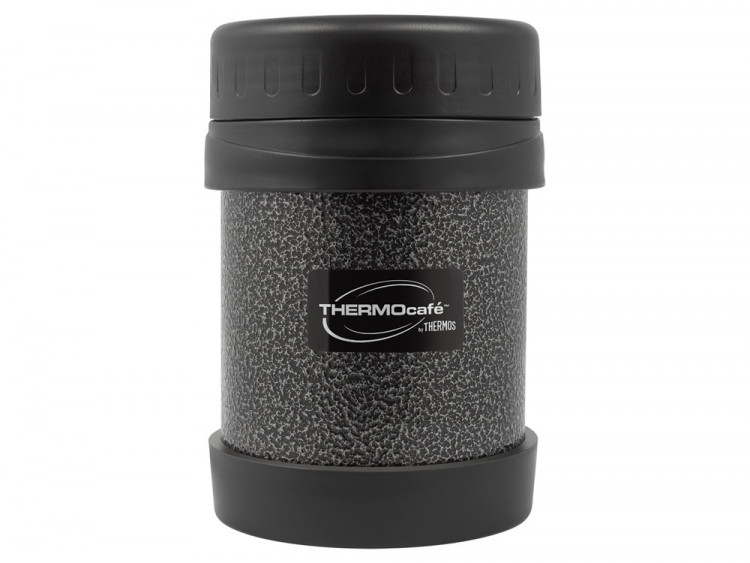 Термос из нерж. стали для еды тм ThermoCafe HAMJNL-350FJ Hammertone Coating, 0.35L, серый