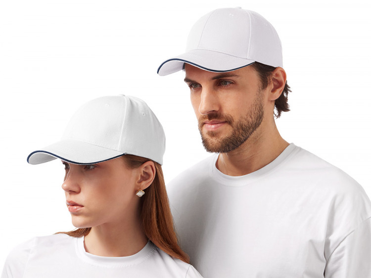 Бейсболка Cancun, белый/темно-синий