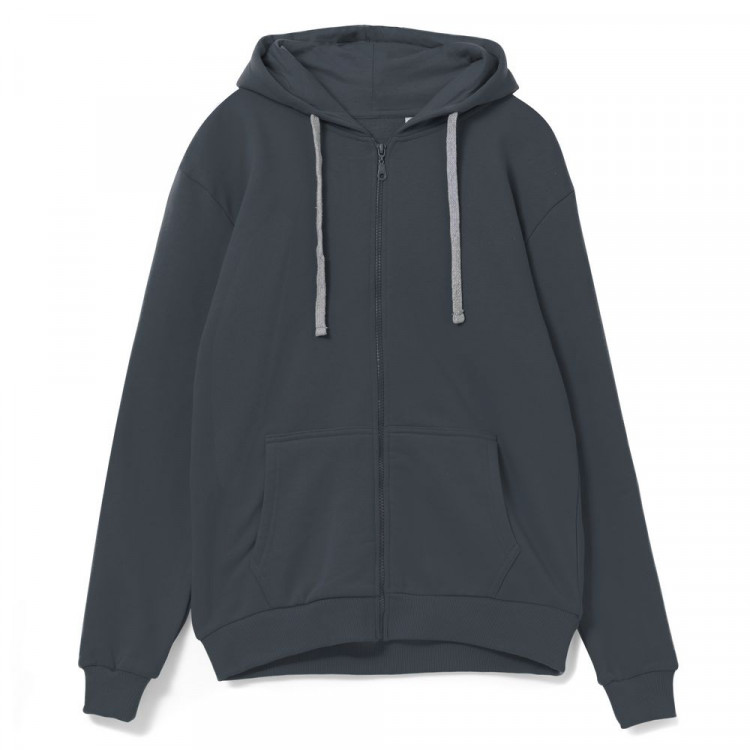 Толстовка на молнии с капюшоном Siverga, темно-серая (графит)