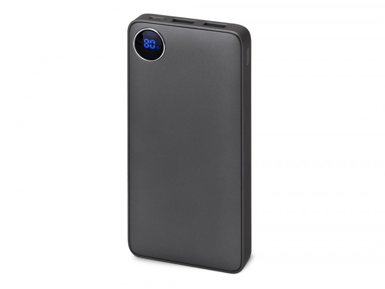 Внешний аккумулятор с дисплеем Mild, 10 000 mAh, темно-серый