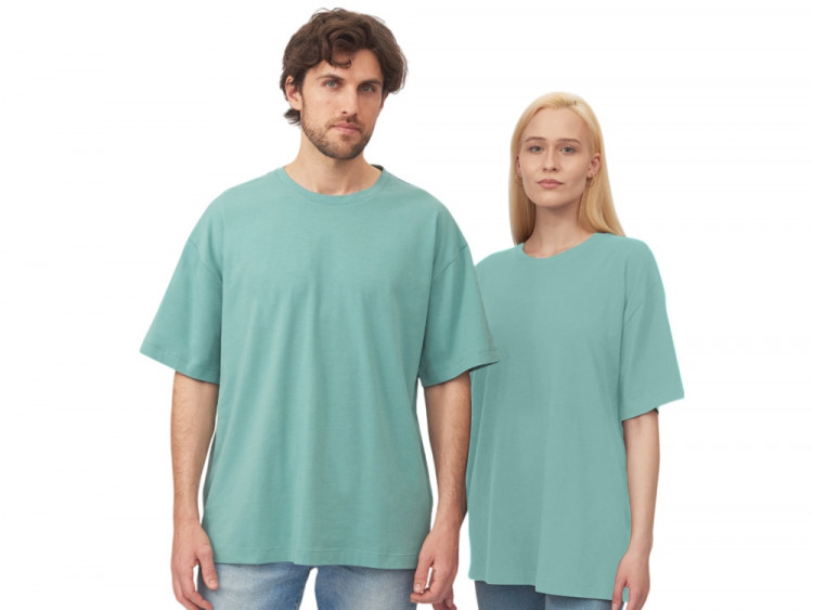 Футболка оверсайз Vienna унисекс , припылено-бирюзовый