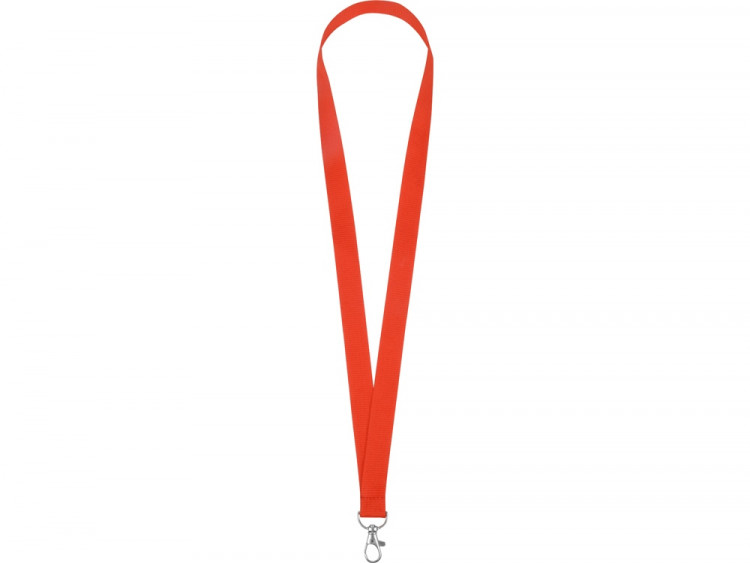 Ланъярд из RPET с карабином, красный