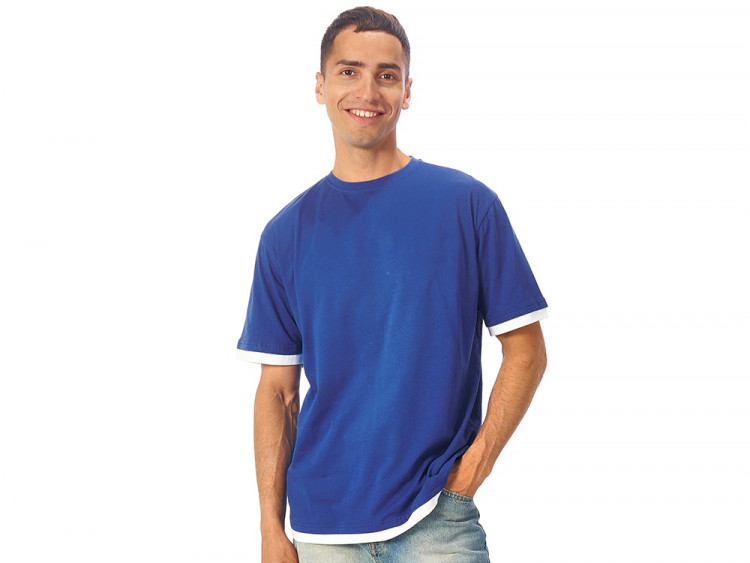 Футболка Rotterdam мужская, кл синий/белый