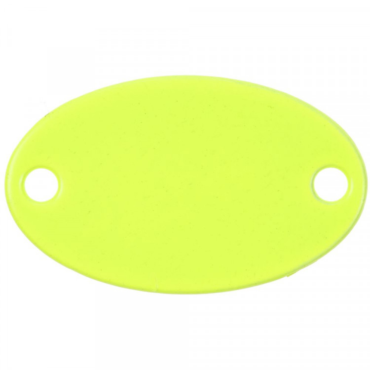 Шильдик металлический Alfa Oval, желтый неон