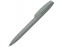 Шариковая ручка Coral Gum  с прорезиненным soft-touch корпусом и клипом., серый