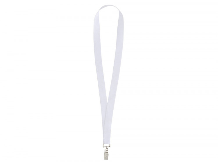 Ланъярд из RPET с клипом, белый