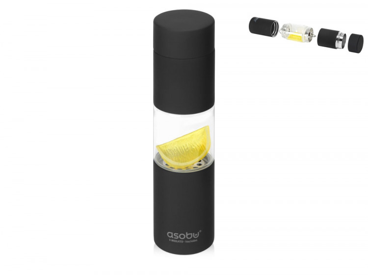 Бутылка для воды FLAVOUR U SEE, 460 мл, черный (Р)