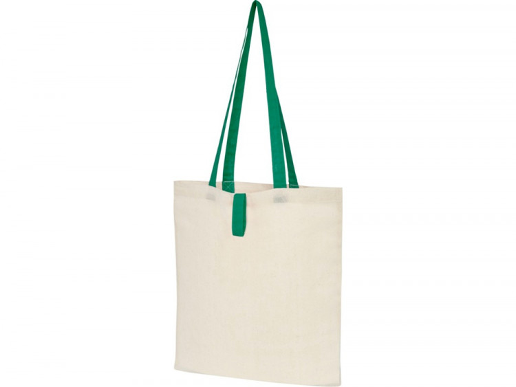 Складная эко-сумка Nevada из хлопка плотностью 100 г/м2, зеленый