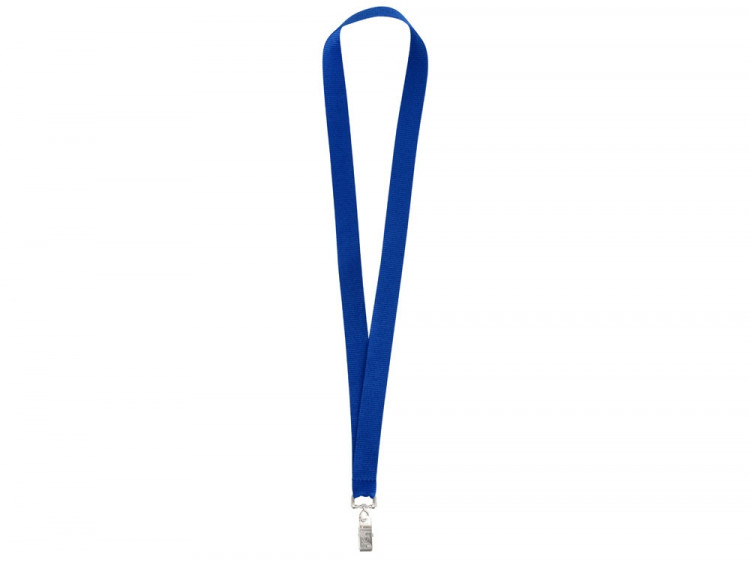 Ланъярд из RPET с клипом, синий