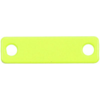 Шильдик металлический Alfa Liten, желтый неон