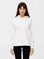 Толстовка унисекс оверсайз на молнии Zippy Terry, белая