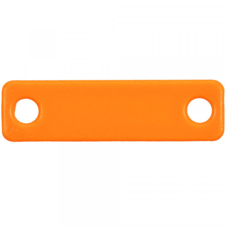 Шильдик металлический Alfa Liten, оранжевый неон